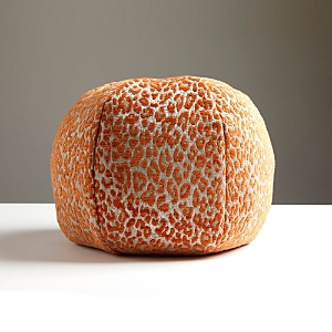 Scalamandre Leopard Sphere Decorative Pillow, 12 In Orange Koi