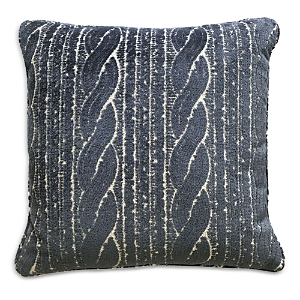Scalamandre Sweater Decorative Pillow, 22 X 22 In Denim