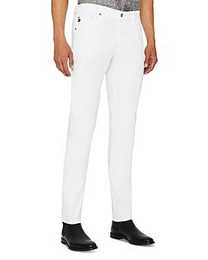 AG EVERETT STRAIGHT FIT TWILL PANTS IN WHITE