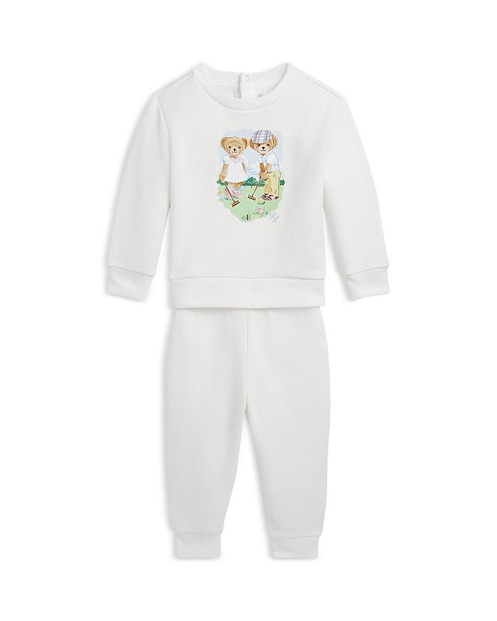 Ralph Lauren Baby Boys Polo Bear Romper in Blue