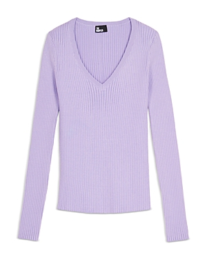 The Kooples Rib Knit Sweater In Light Purple