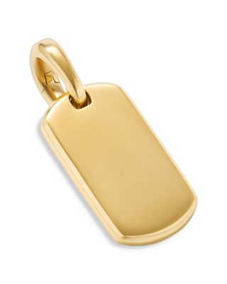 Men's Chevron Tag in 18K Yellow Gold, 21mm