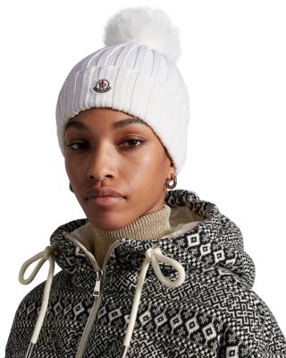 Wool Ribbed Pom-Pom Hat