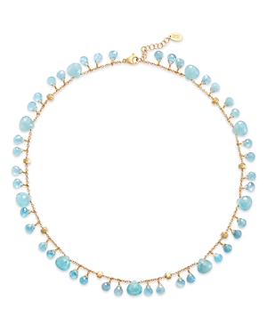 Marco Bicego 18K Yellow Gold Paradise Aquamarine Dangle Collar Necklace, 16.5 - 100% Exclusive