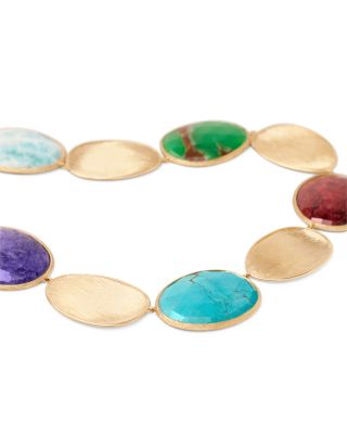 18K Yellow Gold Lunaria Multi-Stone Collar Necklace, 17.75"