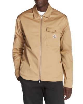 Moncler Cotton Blend Full Zip Shirt Jacket Bloomingdale s