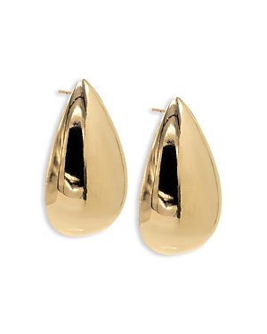 By Adina Eden Chunky Solid Teardrop Hoop Earrings In Gold