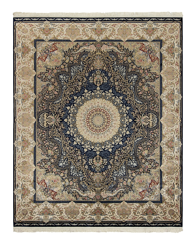 Kenneth Mink Majestic Elegance Tabriz Area Rug, 5' X 8' In Navy
