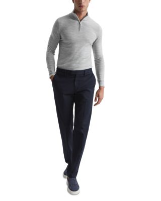 Blackhall Merino Wool Slim Fit Quarter Zip Mock Neck Sweater