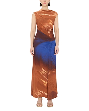 Shop Simkhai Acacia Printed Maxi Dress In Sierra Print