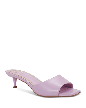 Shop Vince Camuto Women's Falza Slip On Kitten Heel Sandals In Light Purple