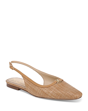 Sam Edelman Women's Cleo Pointed Toe Slingback Flats In Buff Tan