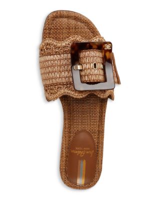 Women&#39;s Bambi Buckled Woven Slide Sandals