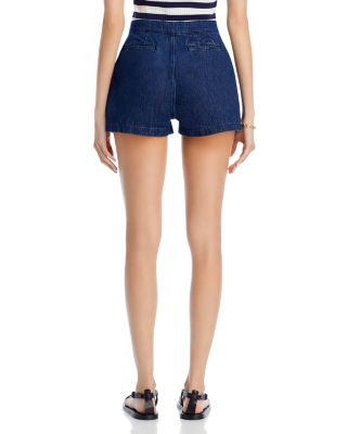 【rhythmicalplanet】INNER POCKET POINT DENIM SHORTS Rhythm Essential Denim Shorts - Dark Wash | Casual Shorts