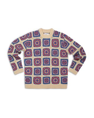 NN07 Bjorn 6523 Loose Fit Crochet Crewneck Sweater | Bloomingdale's