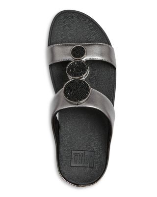 Women&#39;s Halo Embellished Wedge Slide Sandals