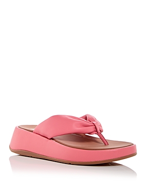 Fitflop Women's F-mode Wedge Thong Sandals In Rosy Coral