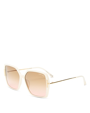 Tom Ford Butterfly Sunglasses, 59mm In White/orange Gradient