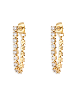 Shop Luv Aj Ballier Chain Stud Earrings In Gold
