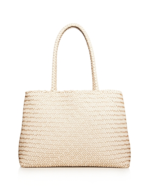 Shop Madewell Transport E/w Woven Tote In Alabaster