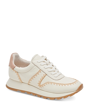 Shop Dolce Vita Women's Ayita Lace Up Sneakers In White Leather