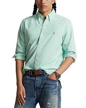 Polo Ralph Lauren Slim-fit Logo-embroidered Oxford Shirt In Classic Kelly