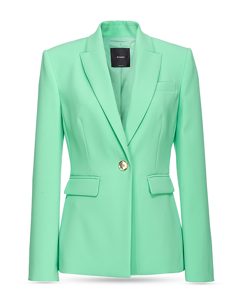 Pinko Blazer Droit Stretch In Mint