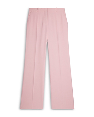 The Kooples Twill Straight Leg Trousers In Pastel Pink