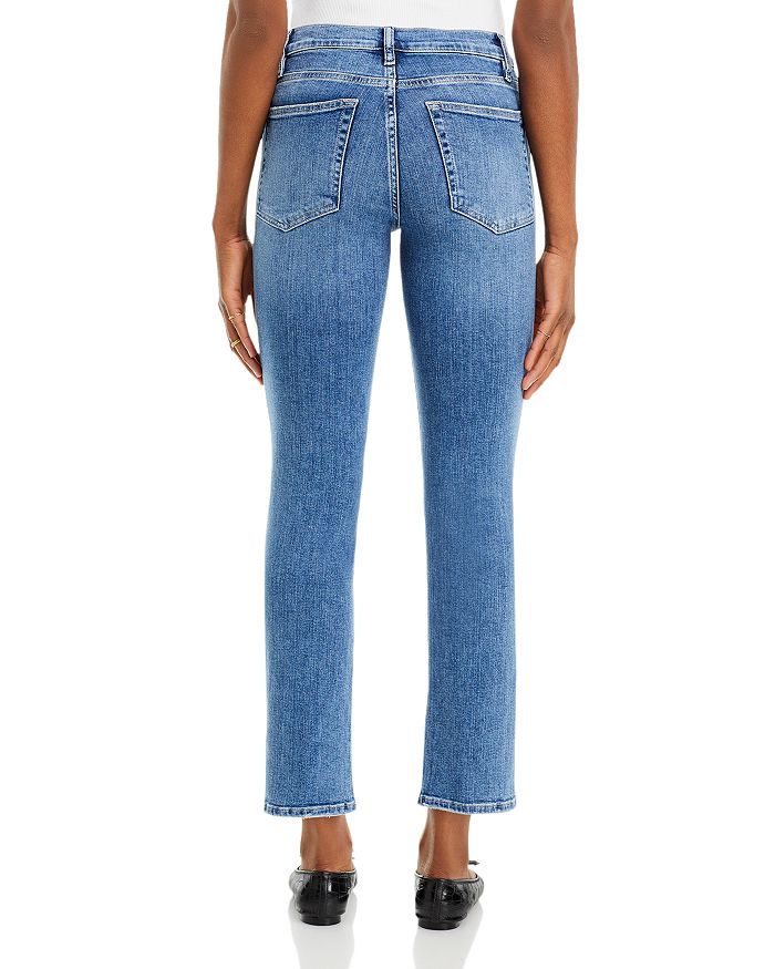 Shop Frame Le High Rise Straight Ankle Jeans In Daphne Blue