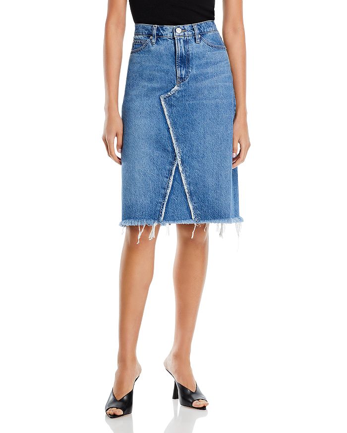 FRAME Deconstructed Denim Skirt | Bloomingdale's