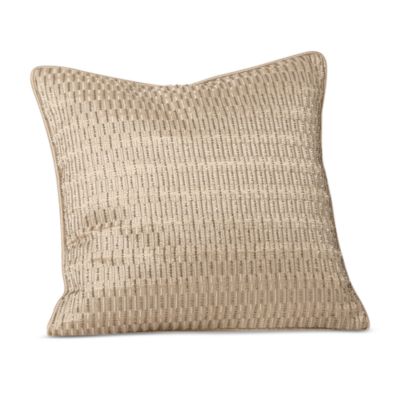 Hudson Park Collection Linear Sandstone Beaded Decorative Pillow, 16 x 16 - Exclusive