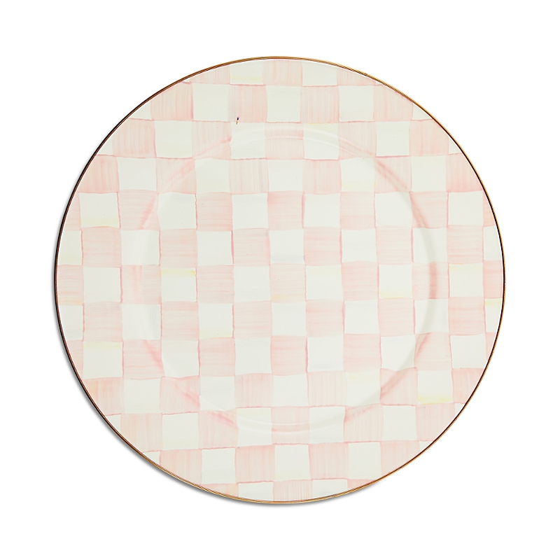Mackenzie-childs Mackenzie Childs Rosy Check Enameled Steel Serving Platter In Multi