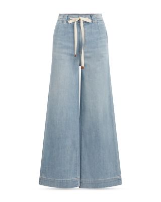 The Addison High Rise Cropped Wide Leg Jeans in Admiration