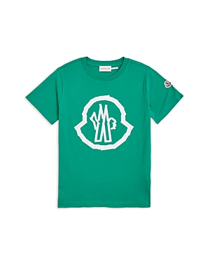 Moncler Unisex Logo T Shirt - Big Kid In Pastel Gre