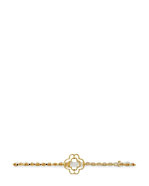 Maje Clover Leather And Chain-link Belt In Ivory