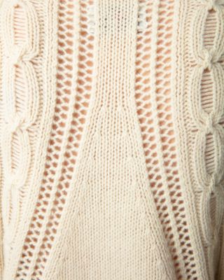 Morley Merino Wool Cable Knit Sweater