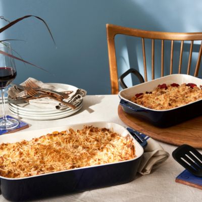 3 Pc Rectangular Stoneware Bakers Set