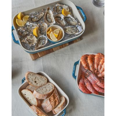 3 Pc Rectangular Stoneware Bakers Set