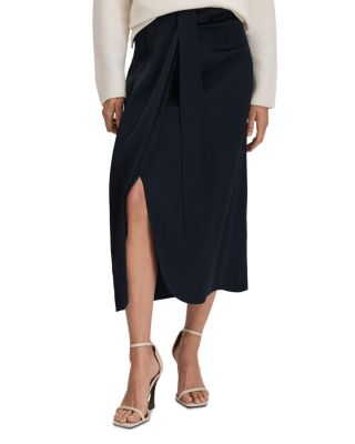 REISS - Bella Wrap Slip Skirt