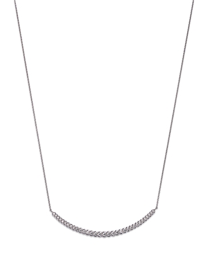 Shop Bloomingdale's Diamond Graduated Bar Necklace In 14k White Gold, 1.0 Ct. T.w.