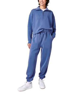 Sweaty Betty - Sand Wash Funnel Neck Half Zip Sweatshirt & Sand Wash Drawstring Sweatpants