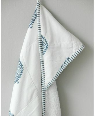 Unisex Handmade Block-Printed Plush Cotton Hooded Plush Towels - Baby, Little Kid, Big Kid