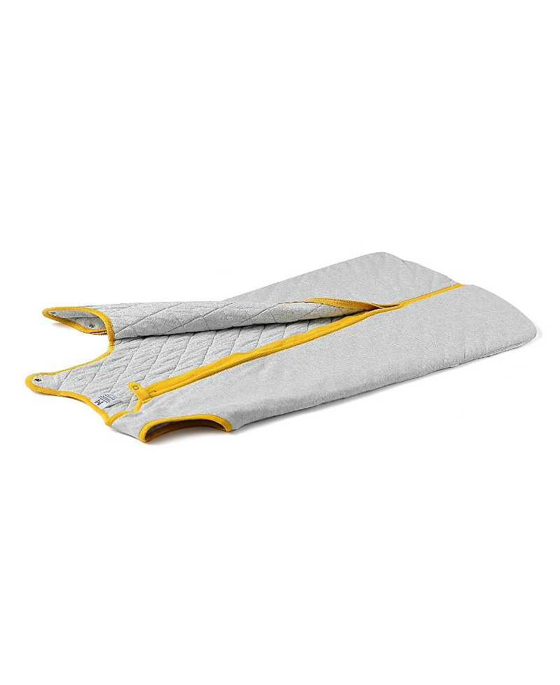 Malabar Baby Handmade Winter Weight Wearable Blanket In Erawan (grey Mustard Yellow)