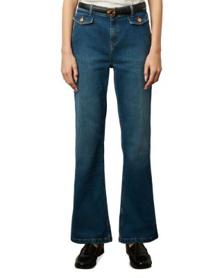 Gerard Darel - Camy Double Pocket Flare Jeans in Blue