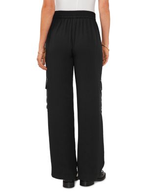 #fr2 Contrast stitch Wide Pants 黒 XL Reiss Contrast Stitch Wide Leg Trousers in Black - REISS