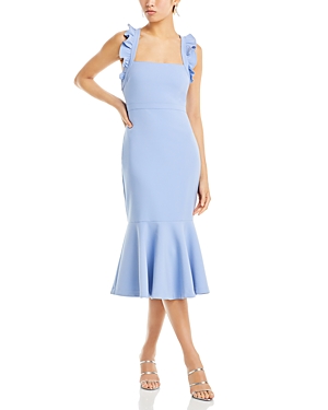 Shop Likely Hara Midi Dress In Sheer Lilac