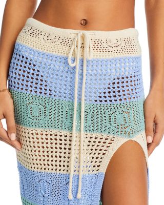 Emma Striped Crochet Cover Up Skirt