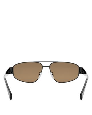 Metal Triomphe Pilot Sunglasses, 57mm
