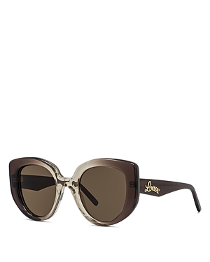 Loewe Women's Curvy Butterfly Sunglasses In Brown/brown Solid