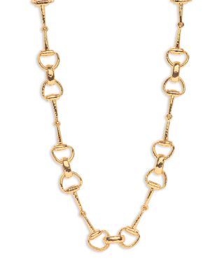 Capucine De Wulf - Equestrian Snaffle Bit Chain Necklace in 18K Gold Plated, 20"